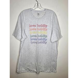 Love Boldly Rainbow Pride short sleeve tshirt - XL